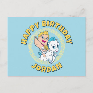 Baby Hercules Riding Pegasus Postcard