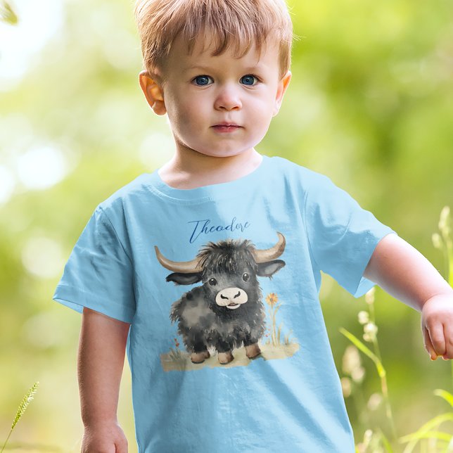 Baby Highland Cow Boy T-Shirt (Creator Uploaded)