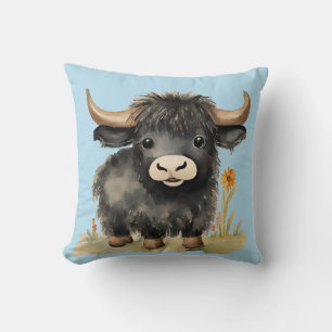 Baby Highland Cow Boys Cushion