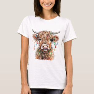 Baby Highland Cow Christmas T-Shirt