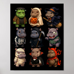 Baby Hip Ghost Zombie Witch Halloween Costume Kids Poster