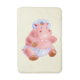Baby Hippo Funny Baby Bath Mat