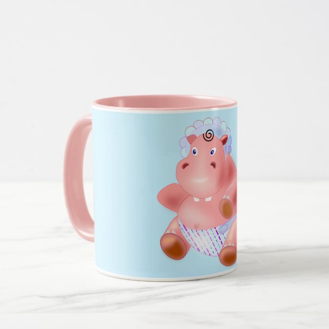 Baby Hippo Funny Mug (Front Left)
