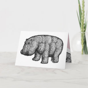Baby Hippo Love Valentine Card