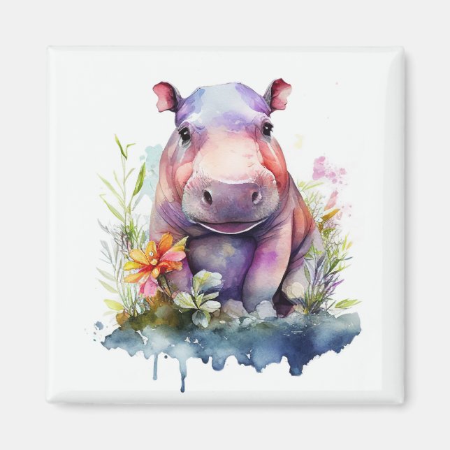 Baby Hippo Magnet (Front)