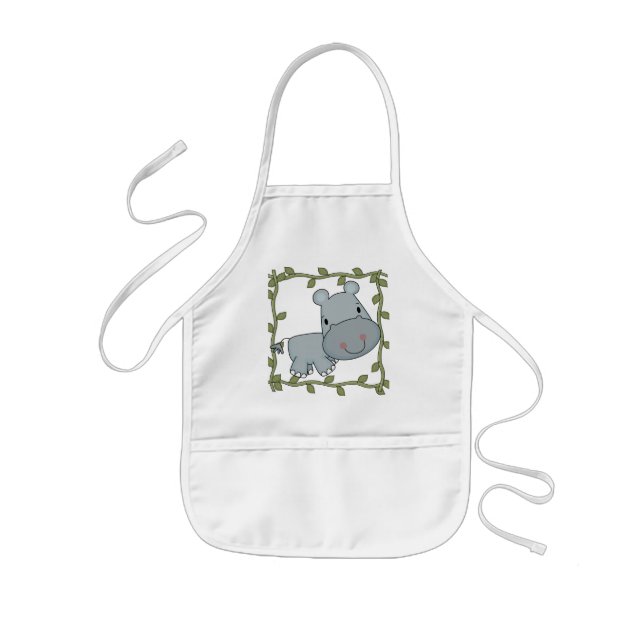 Baby Hippo T-shirts and Gifts Kids Apron (Front)