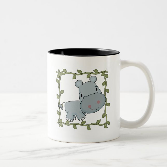 Baby Hippo T-shirts and Gifts Two-Tone Coffee Mug (Right)