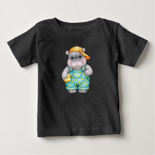 Baby hippo with a rubber duck by Natasha Us T-Shirt