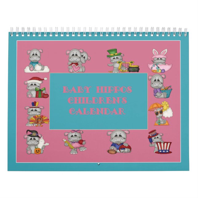 Baby Hippos Children's Calendar (Cover)
