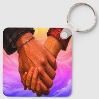 Baby Hold On To Me and Put Your Hand In Mine Key Ring