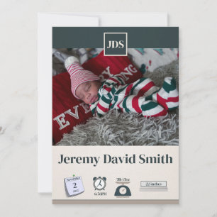 Baby Holiday Birth Announcement