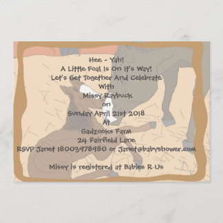 Baby Horse Birth Baby Shower Invitation