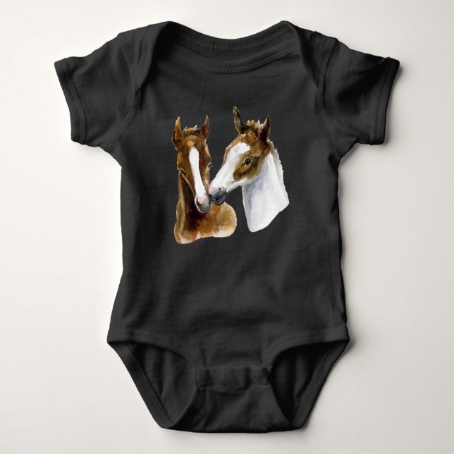 Baby Horses Baby Bodysuit (Front)