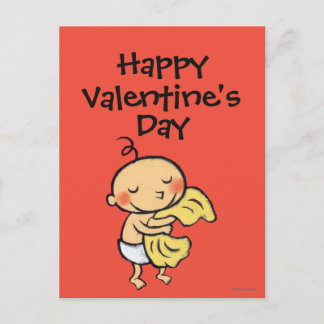 Baby Hugging Soft Yellow Blanket Holiday Postcard