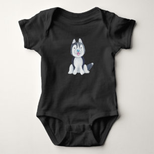 Baby Husky Dog Pet Cute Bodysuit