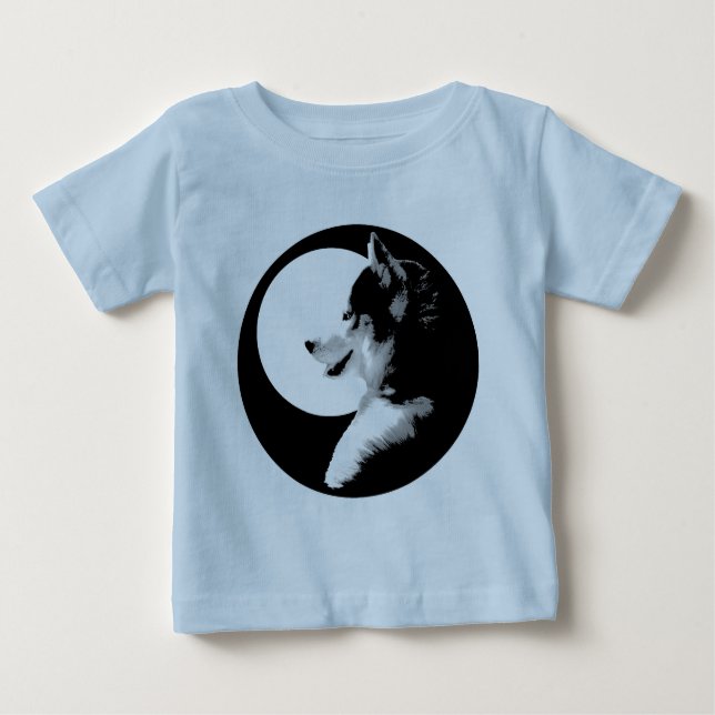 Baby Husky Shirt Sled Dog Baby Tee Shirts (Front)