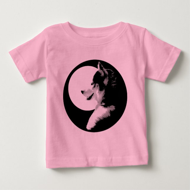 Baby Husky Shirt Toddler Dog Tee Shirts (Front)