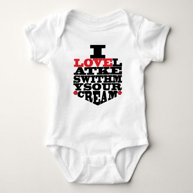 Baby "I Love Latkes" Jersey Bodysuit (Front)