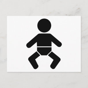 Baby icon postcard