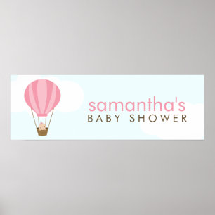 Baby in a Balloon Baby Shower Poster