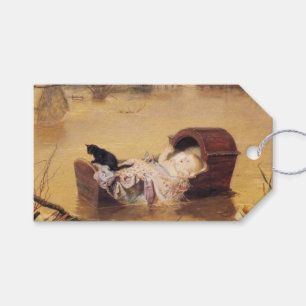 Baby in a Cot During a Flood (by J.E. Millais) Gift Tags