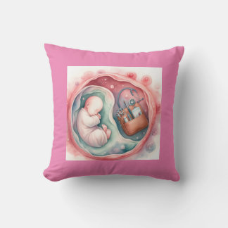 Baby in a mother's womb cushion