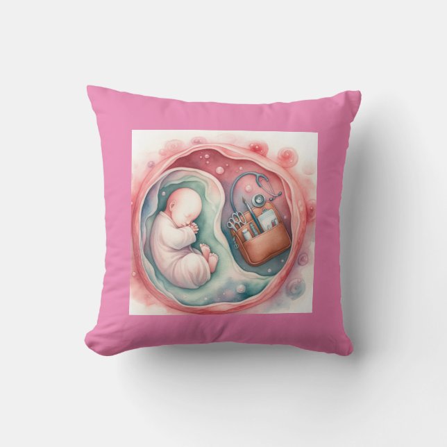 Baby in a mother's womb cushion (Front)