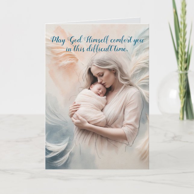 BABY IN ANGEL ARMS SYMPATHY CARD (Front)