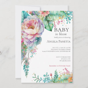 Baby in Bloom Baby Girl Baby Shower Invitation