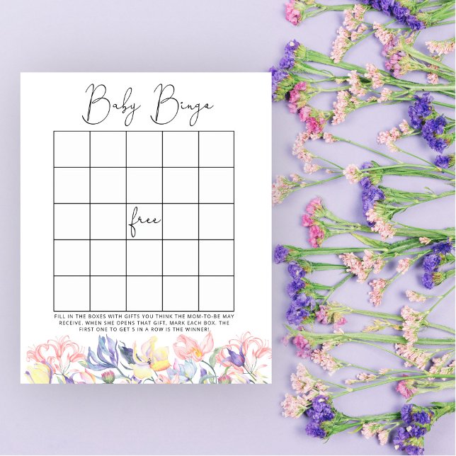 Baby in bloom Baby shower bingo game (Creator Uploaded)