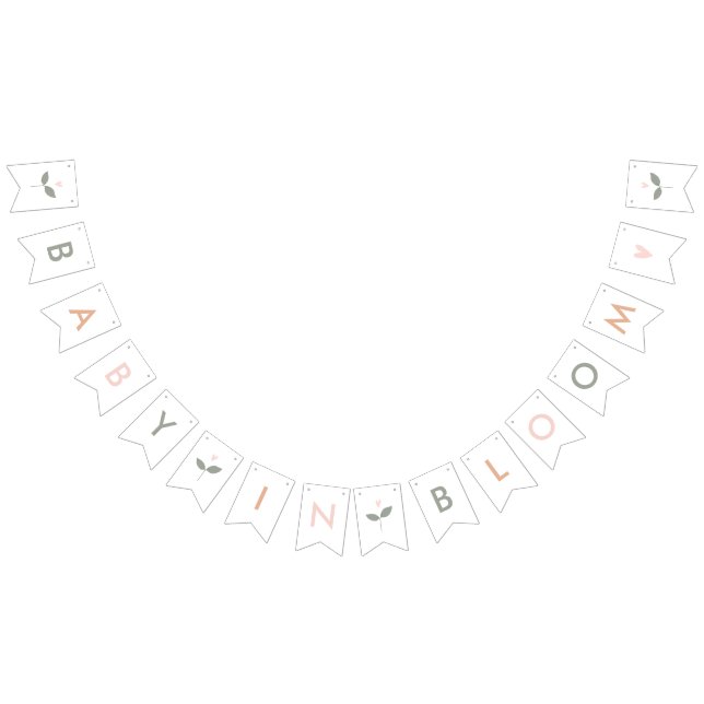 Baby in Bloom Baby Shower Bunting Banner (All)