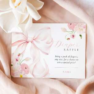 Baby in Bloom Baby Shower Diaper Raffle Enclosure Card