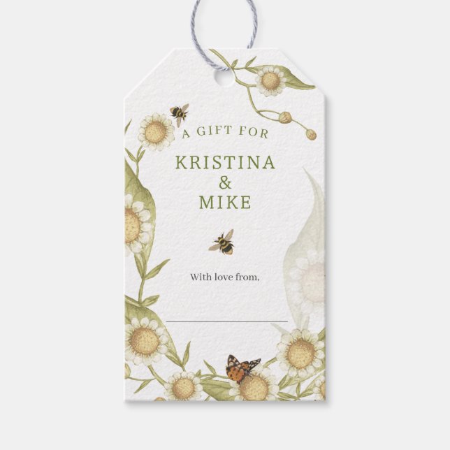 Baby in Bloom Baby Shower Display Shower  Gift Tags (Front)