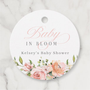 Baby In Bloom Baby Shower Favour Tags