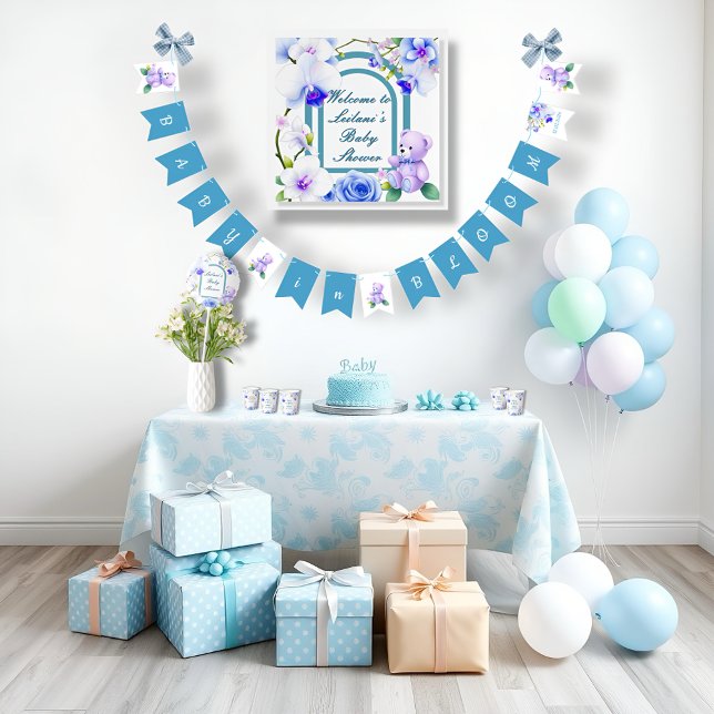 Baby in Bloom baby shower for a boy Bunting (Creator Uploaded)