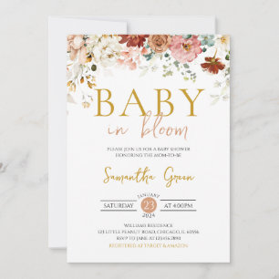 Baby in Bloom Baby Shower Invitation