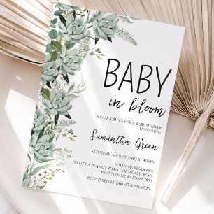 Baby in Bloom Baby Shower Invitation