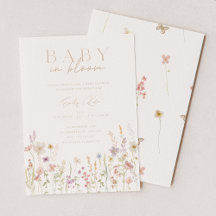 Baby In Bloom Baby Shower Invitation