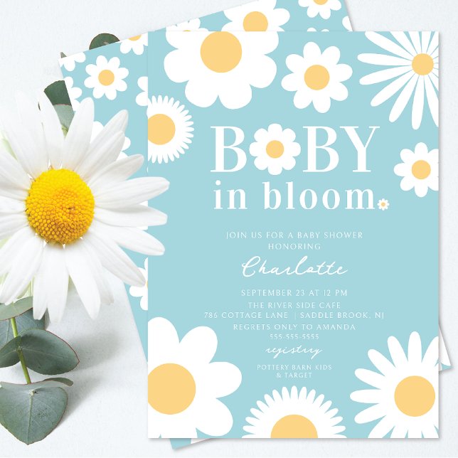 Baby In Bloom Baby Shower Invitation (Creator Uploaded)