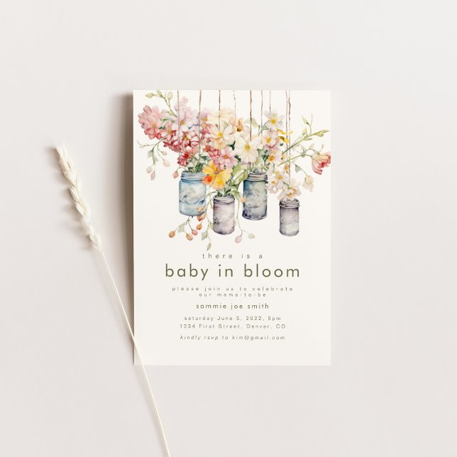 Baby in Bloom Baby Shower Invitation (Creator Uploaded)