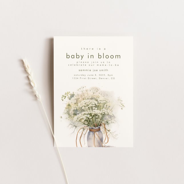 Baby in Bloom Baby Shower Invitation (Creator Uploaded)