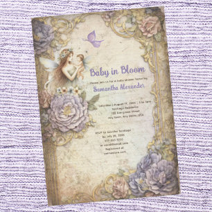 Baby in Bloom baby shower Invitation