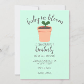 Baby In Bloom Baby Shower Invitation