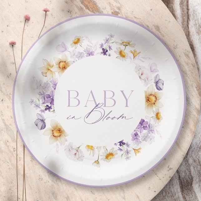 BABY IN BLOOM - BABY SHOWER PAPER PLATE (Creator Uploaded)