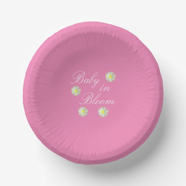 Baby In Bloom Baby Shower Paper Plate (Front)