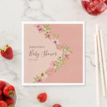 Baby in Bloom Baby Shower Pink Botanical Floral