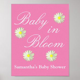 Baby In Bloom Baby Shower Poster