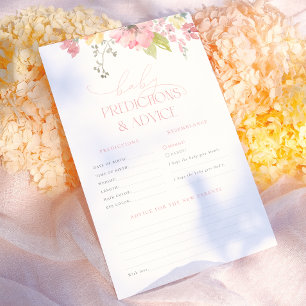 Baby in Bloom Baby Shower Prediction & Advice Game