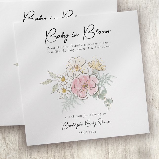 Baby in Bloom Baby Shower Seed Packet Favour Envelope (Creator Uploaded)