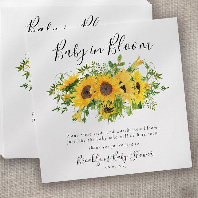 Baby in Bloom Baby Shower Seed Packet Favour Envelope (Creator Uploaded)